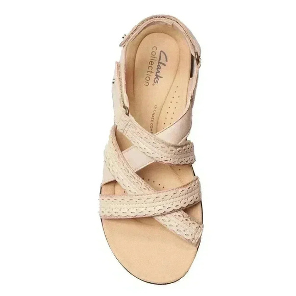 Clarks Collection Leather Sandals Laurieann Rena Tan Sand 11 - Picture 3 of 9
